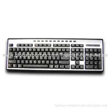 Multimedia Keyboard with 107 and 11 Keys, Multiple Languages, Supports IBM's PS/2 Interface